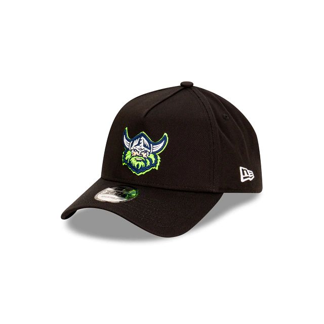 NRL Canberra Raiders Official Team Colours Logo 9Forty A-Frame (MTV1737) - Black New Era Caps